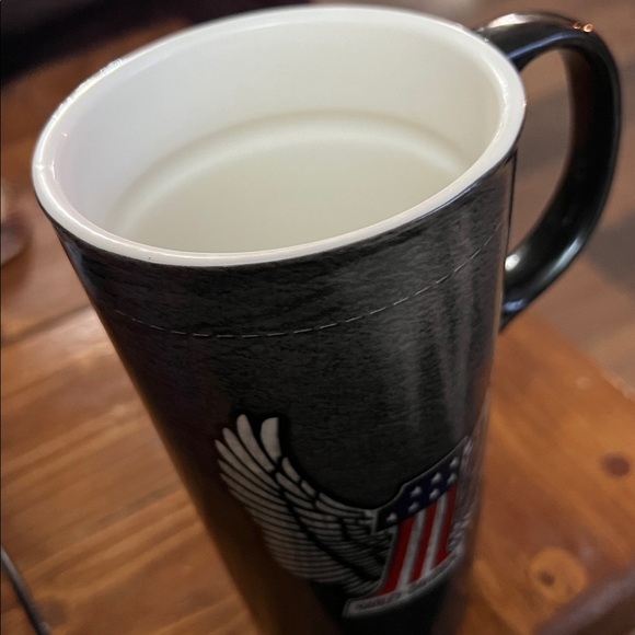 Harley-Davidson Ceramic Travel Cup with the Winged #1 Logo. 17oz - Picture 4 of 6